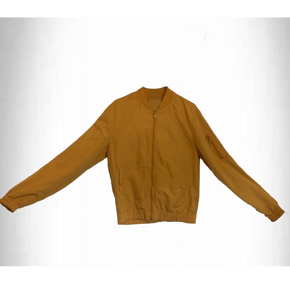 Yellow bomber jacket